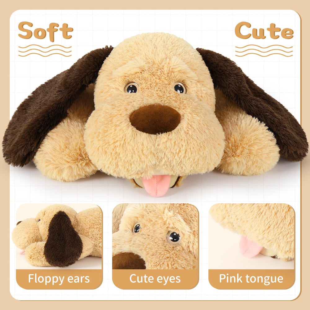 MorisMos pets snuggle dog plush suited for naps and doggy cuddle sessions.