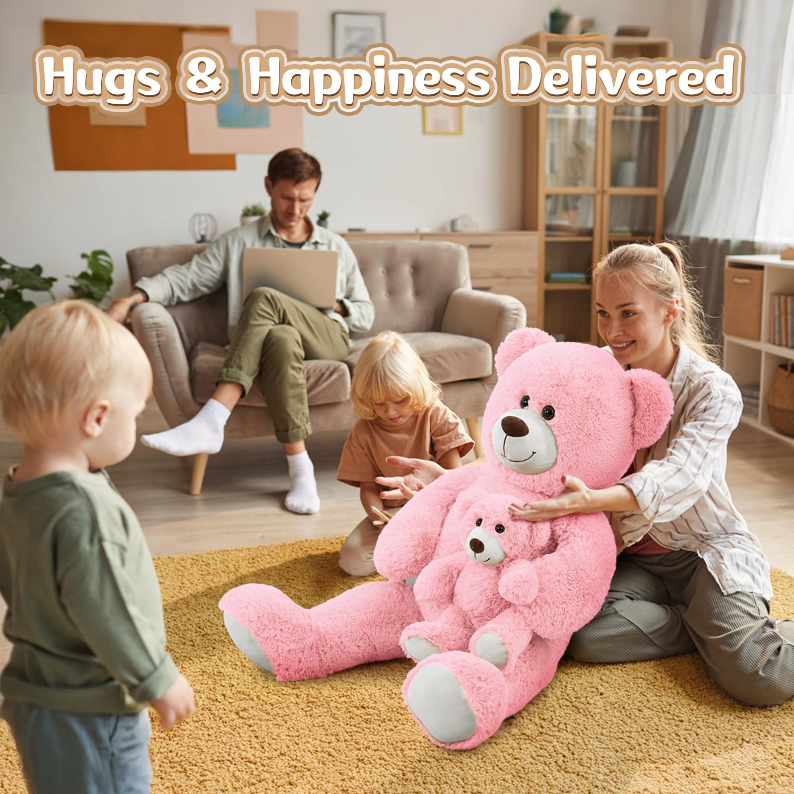 MorisMos teddy bear ships vacuum-packed with simple fluff care.