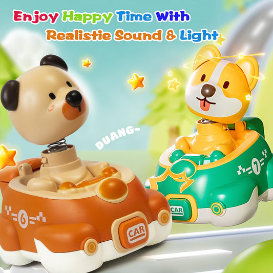 Moritakk baby animal race cars, friction-powered and kid-safe for on-the-go fun.