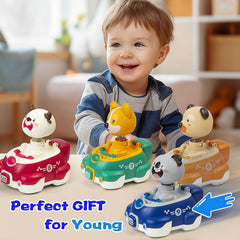 Moritakk colorful cartoon pet design on toddler race cars.