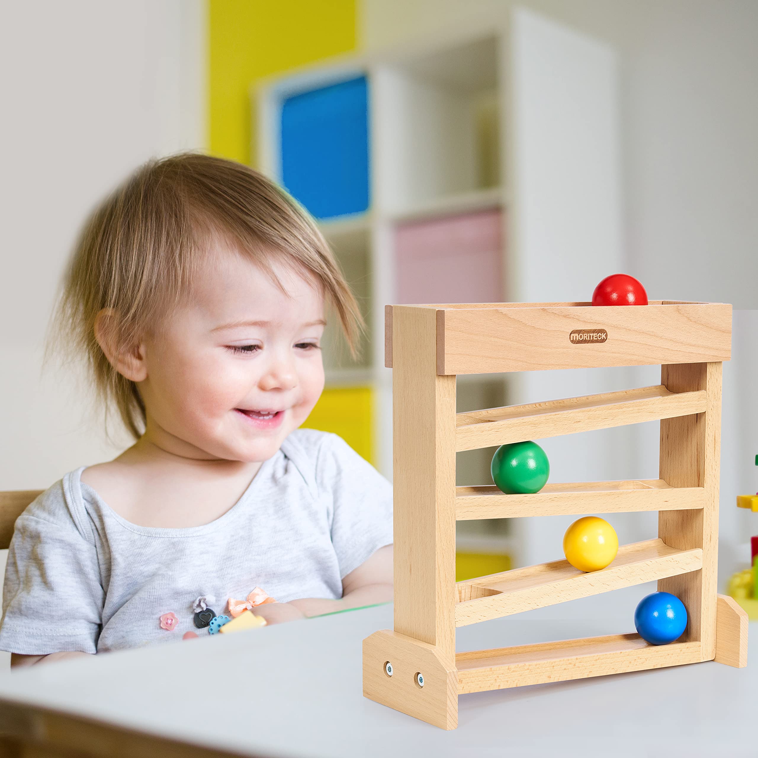 Moriteck hand-eye coordination activity supports independent play and learning