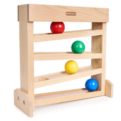 Moriteck Montessori Ball Drop Toy wooden ball tracker for early color learning and dexterity
