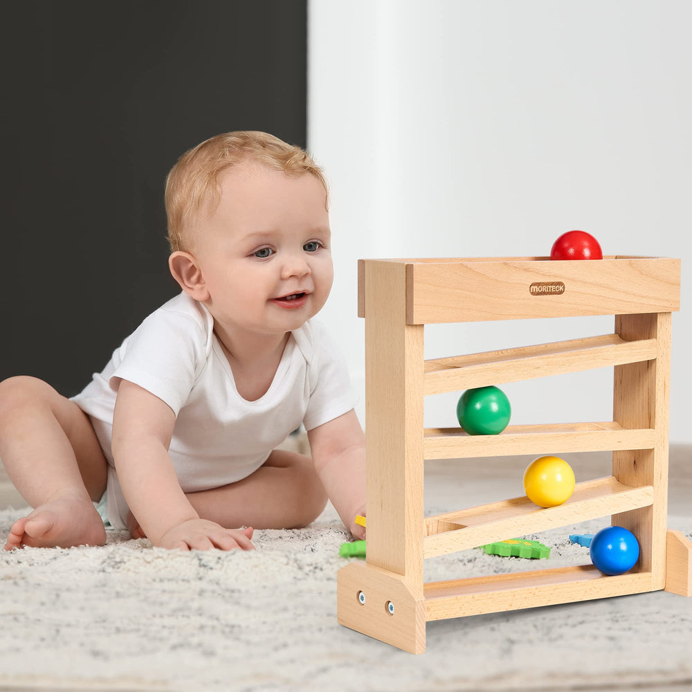 Moriteck safety wooden toy is non-toxic and burr-free for curious babies