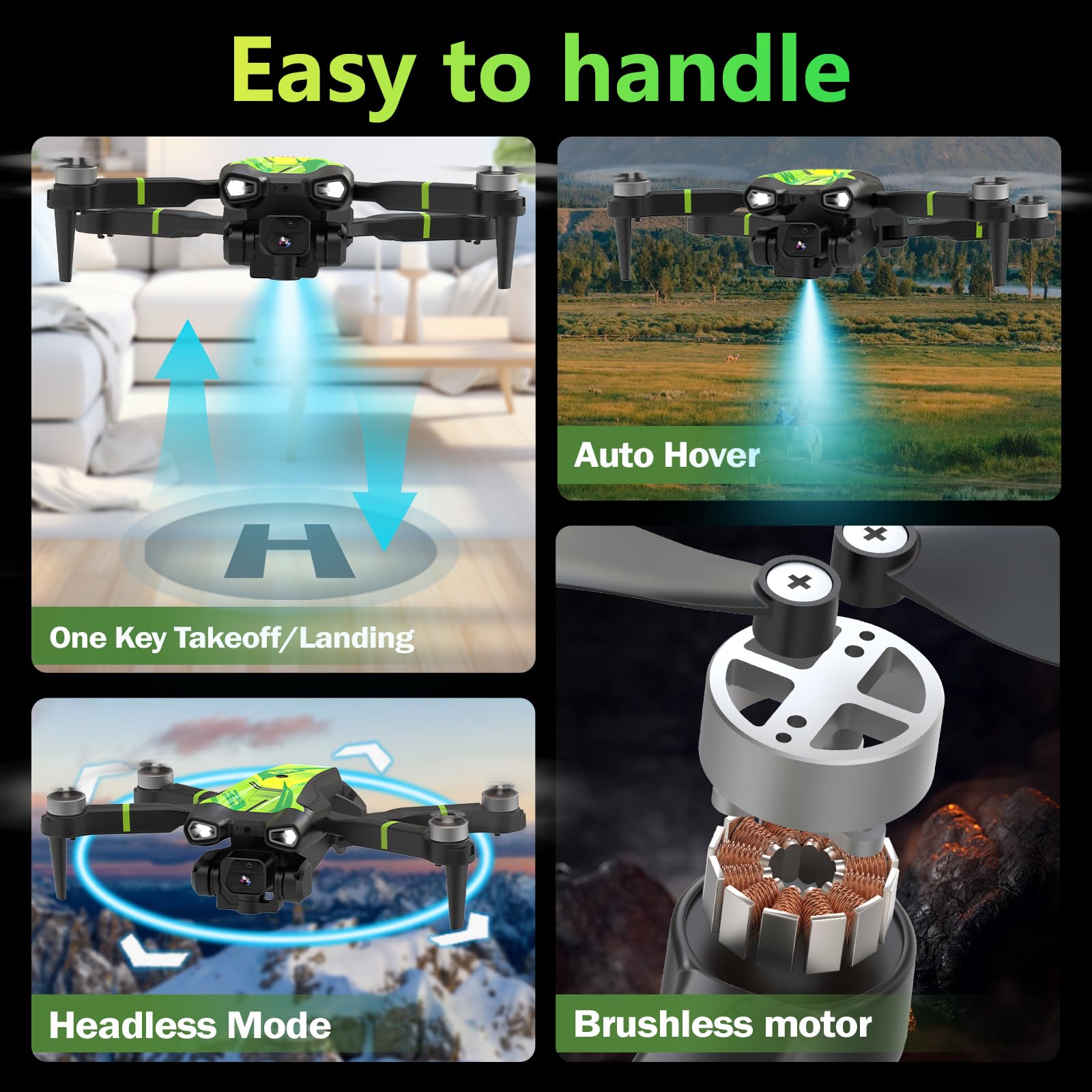 Morlyrctooy M18 drone one-key takeoff for easy startup