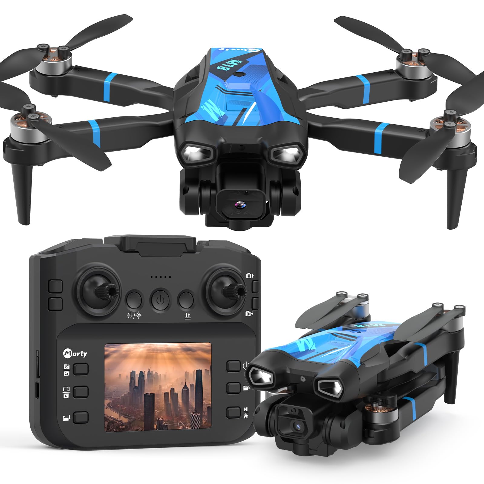 Morlyrctooy M18LCD drone screen display for live on-device viewing outdoors