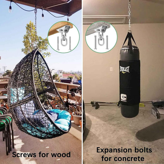 Mornihima heavy-duty stainless steel hammock hanger for durability.