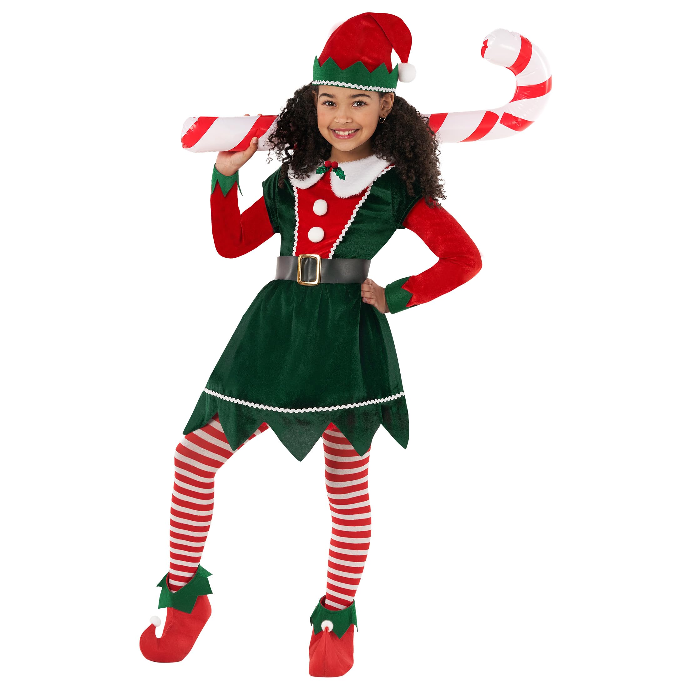 Morph Elf Costume green dress for festive play and all-day comfort.