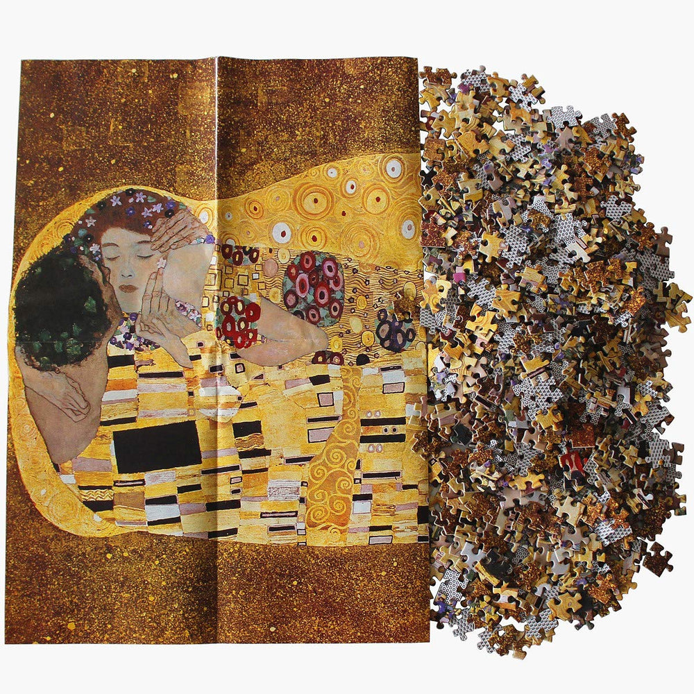 Moruska 1000-piece puzzle art detail of The Kiss
