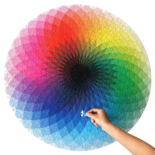 Moruska 1000-piece puzzle close-up showing vivid colors and precise interlock.