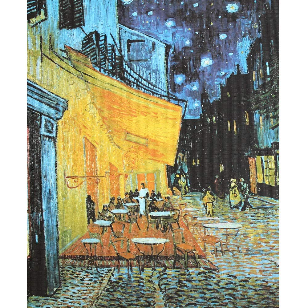 Moruska Cafe Terrace at Night puzzle box cover for gifting and display.