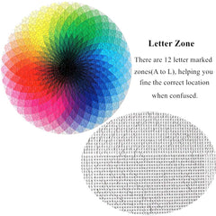 Moruska gradient round puzzle finished at 26.6 inches for group or solo play.