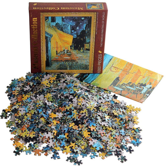 Moruska Van Gogh Cafe Terrace 1000-piece puzzle image for immersive art project.