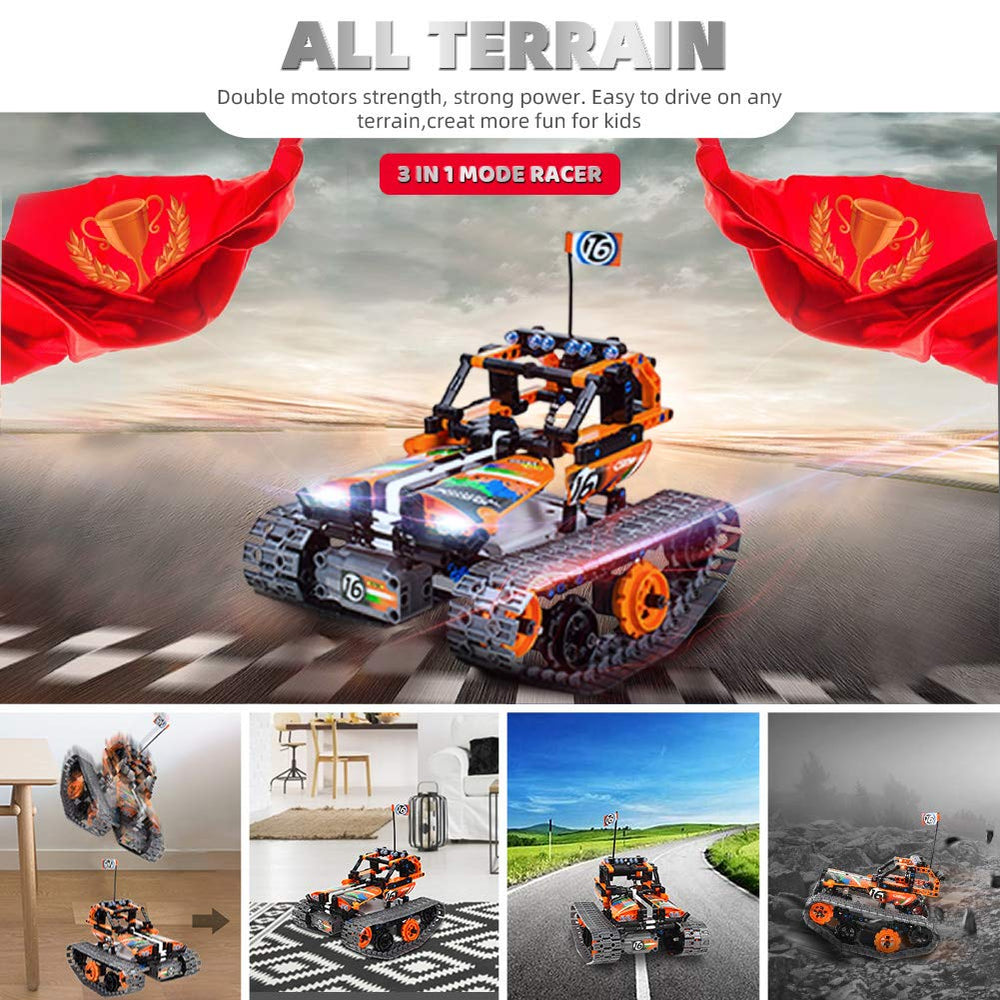 Morwant racing tank image highlights multi-model play and creative engineering exploration.