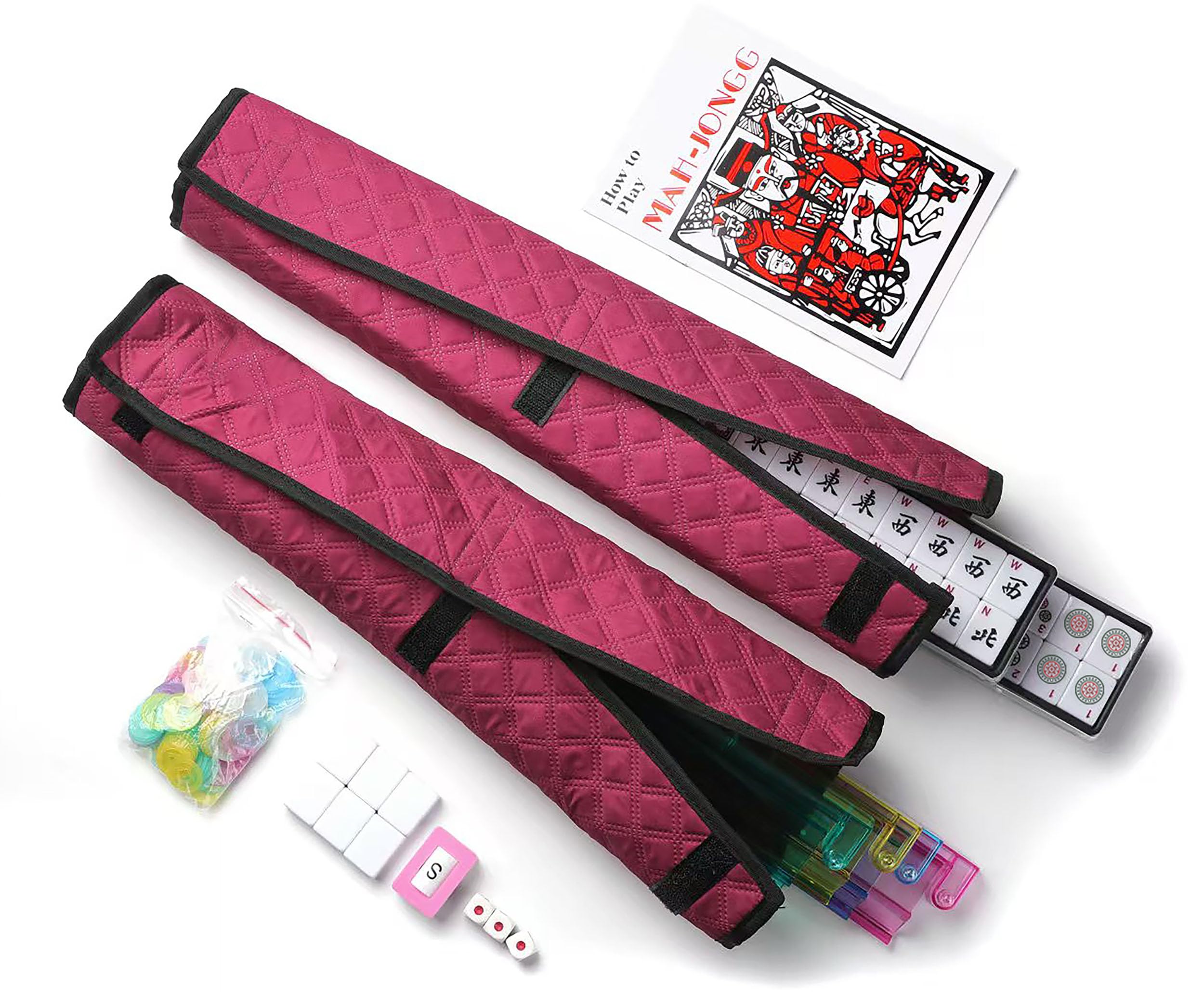 Mose Cafolo all-in-one rack and pushers keep tiles organized during play.