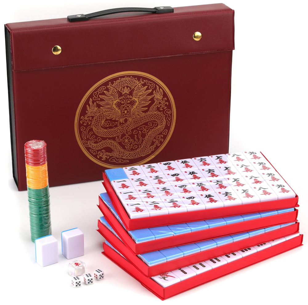 Mose Cafolo 144-tile mahjong set laid out for gameplay.