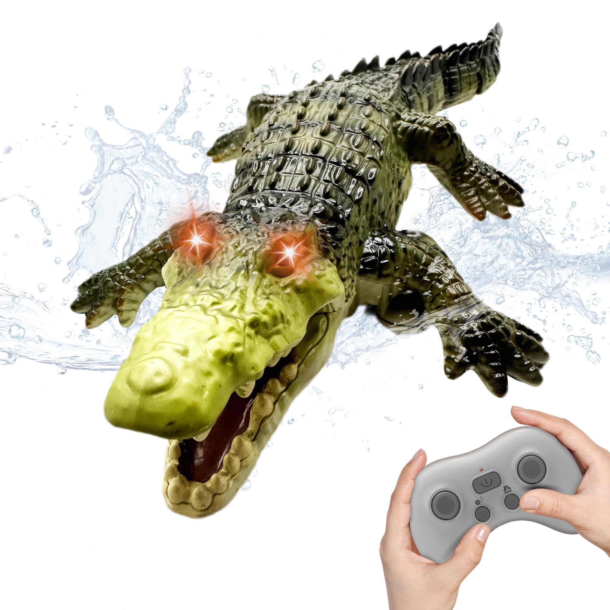 Moskiddo Captain Croc RC boat glides smoothly for pool play.