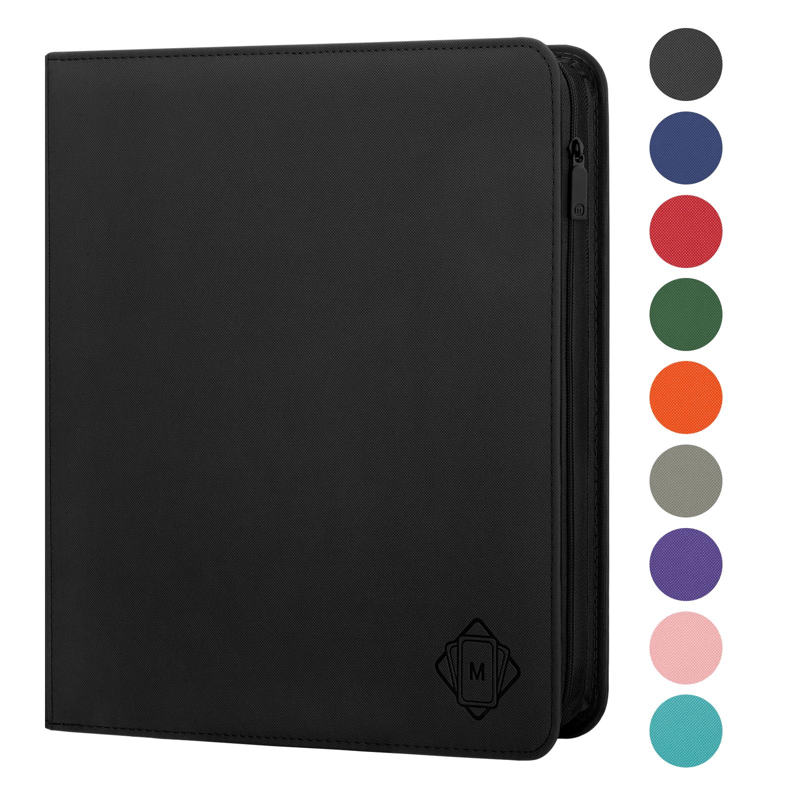 MOSLA binder opened to reveal 30 double-sided pages for organized card storage.