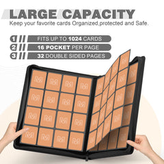 MOSLA binder side-loading pockets simplify card insertion and secure storage.