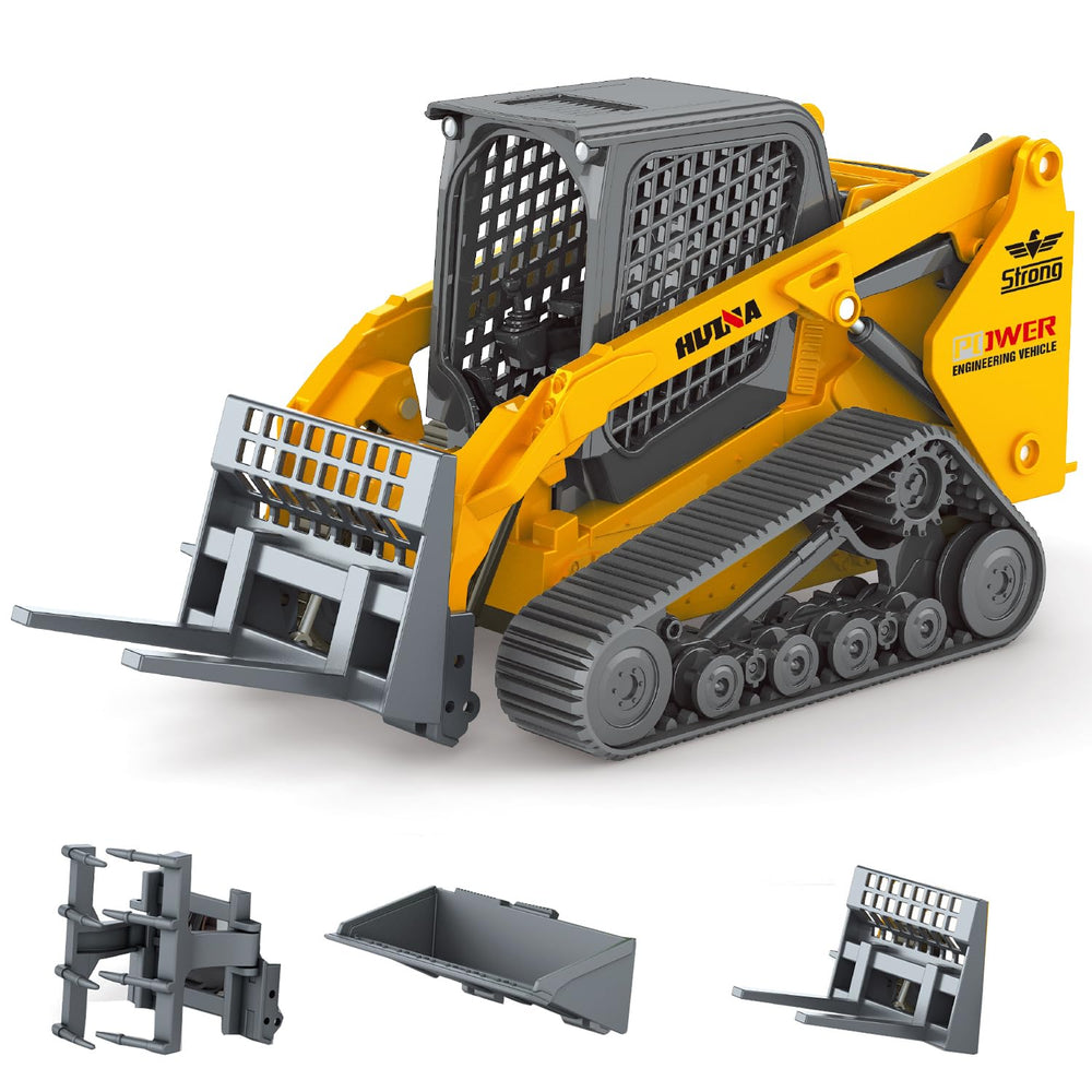 Mostop construction truck toy with 1-50 scale skid steer loader for imaginative play