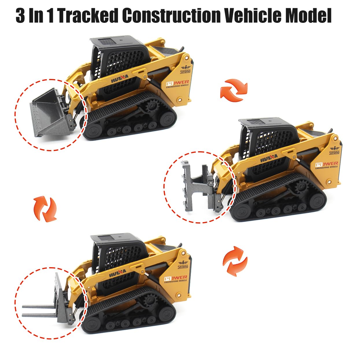 Mostop toy metal forklift with loading arm offers durable realism for kids