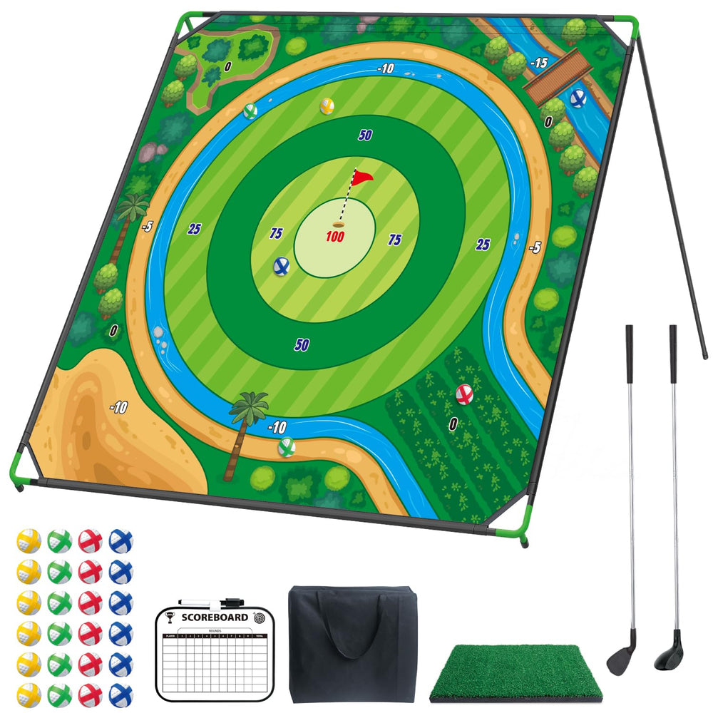 Mostop large chipping mat 70x70 for realistic backyard golf practice.