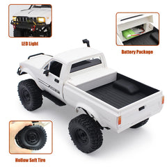 Mostop RC Crawler chassis and body close-up showcases durable ABS and metal frame.