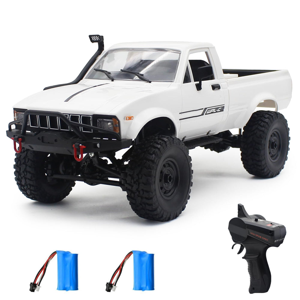Mostop RC Crawler 1/16 front view shows realistic details for immersive outdoor fun.
