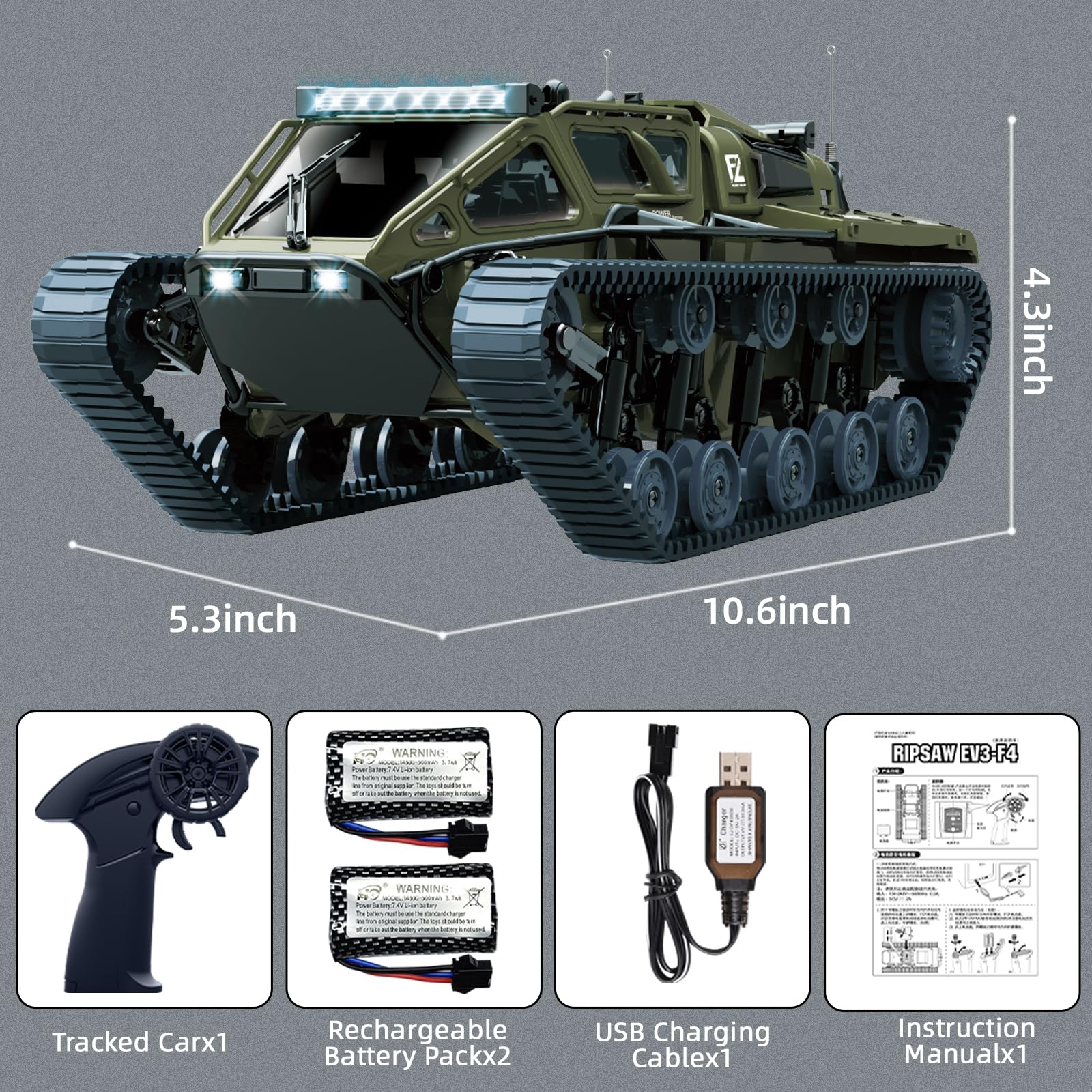 Mostop RC Tank battery pack dual 7.4V 500mAh revealed