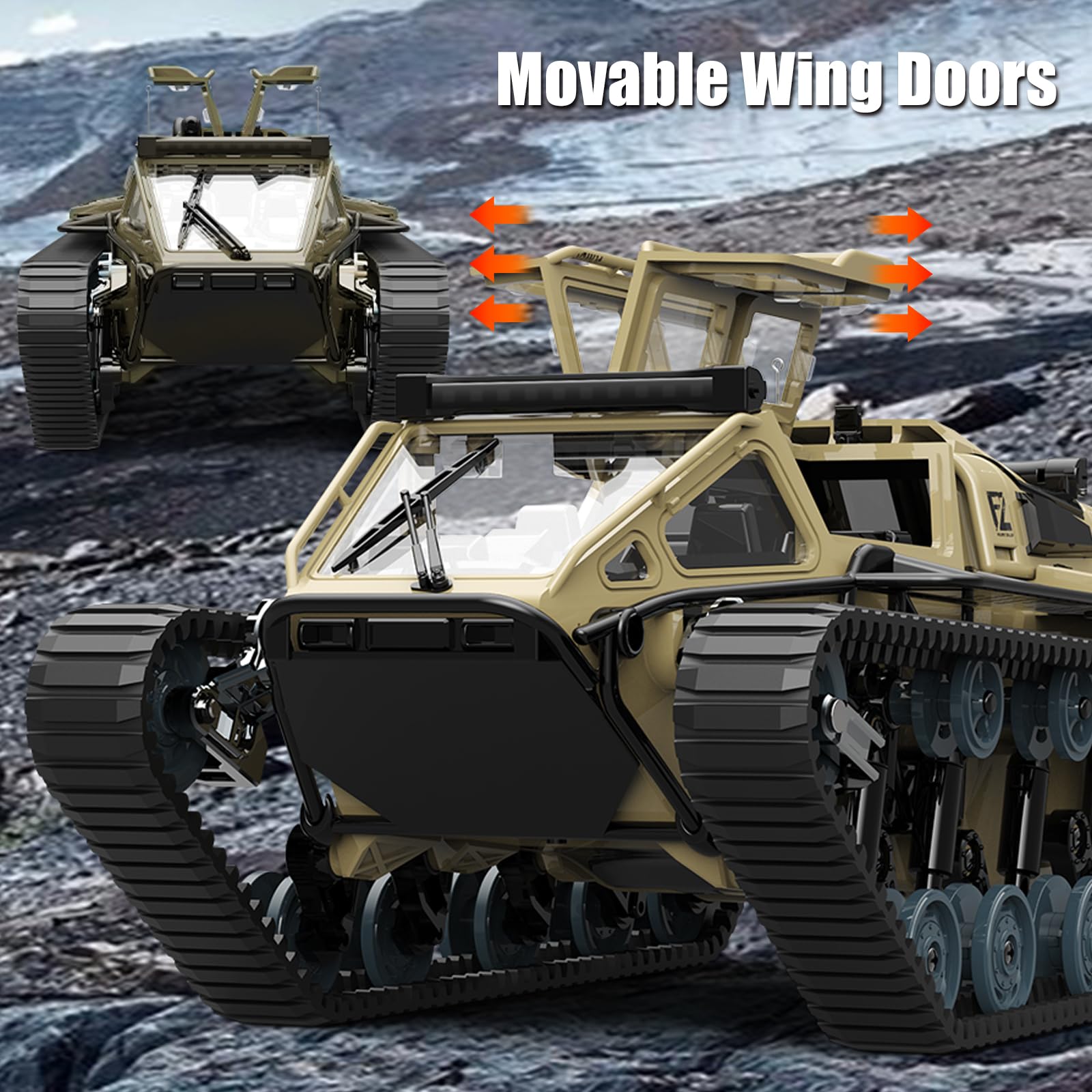 Mostop RC Tank Car 30-degree climbing handles varied terrain