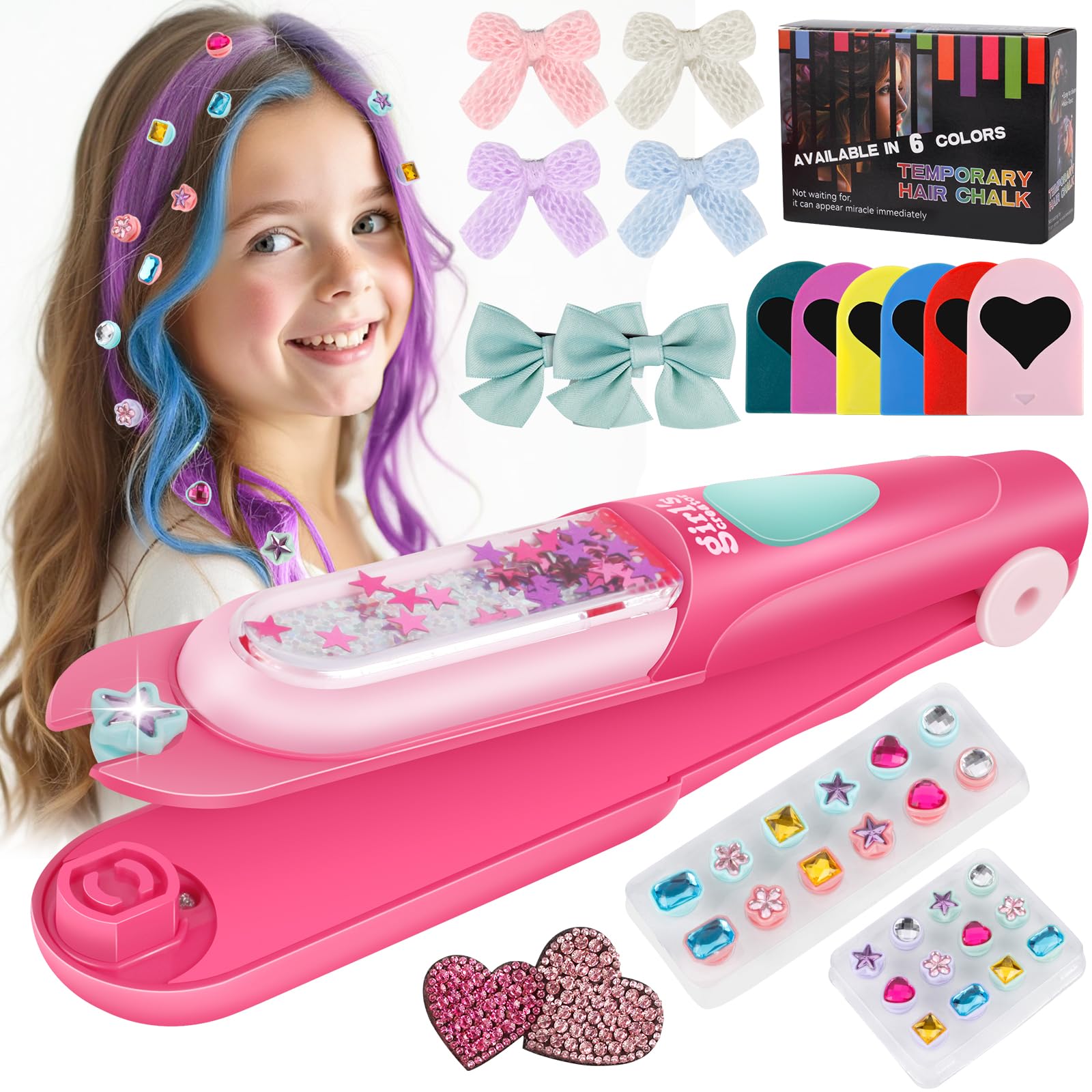 MOTAWEEK Hair Gem Stamper Kit contents for quick, creative styling sessions.