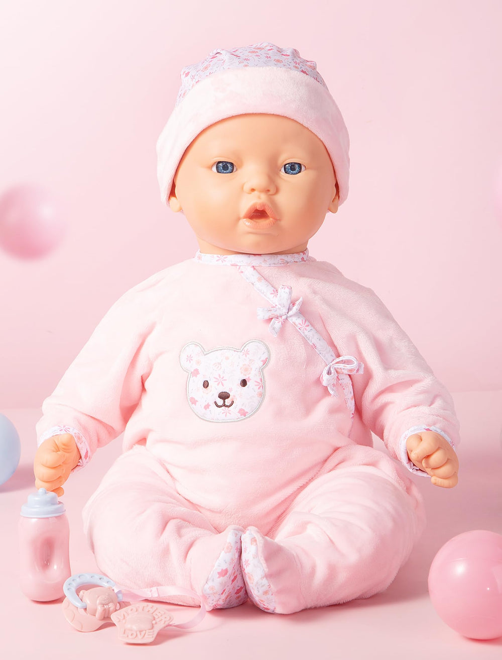 Mother Love interactive baby doll with eyes and mouth movements for lifelike play
