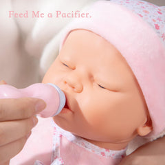 Mother Love interactive baby doll feeding and sleep mode supports calm routines