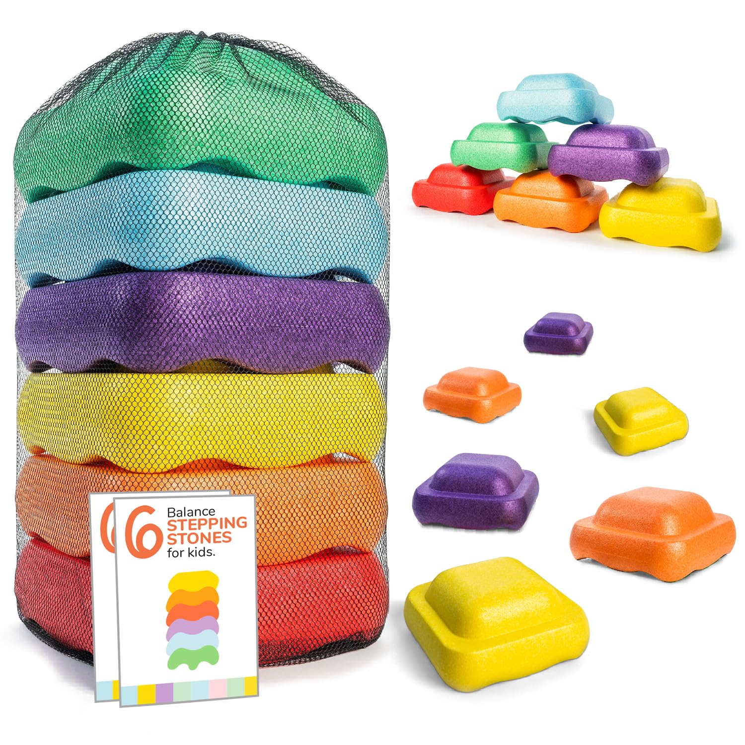 Motherly Haven Balance Stones encourage coordination with step, jump, and stack play.