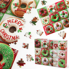 Motiloo donuts puzzle includes a Merry Christmas donut for seasonal celebration.
