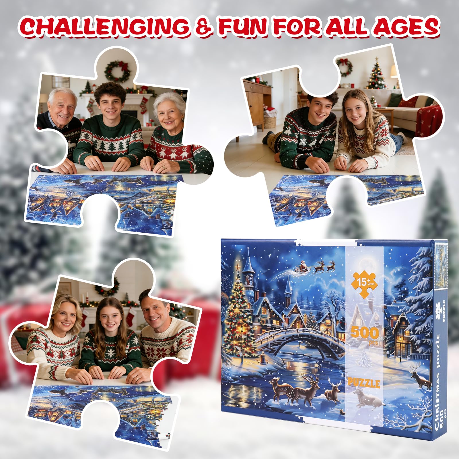 Motiloo puzzle with smooth die-cut edges for comfortable assembly