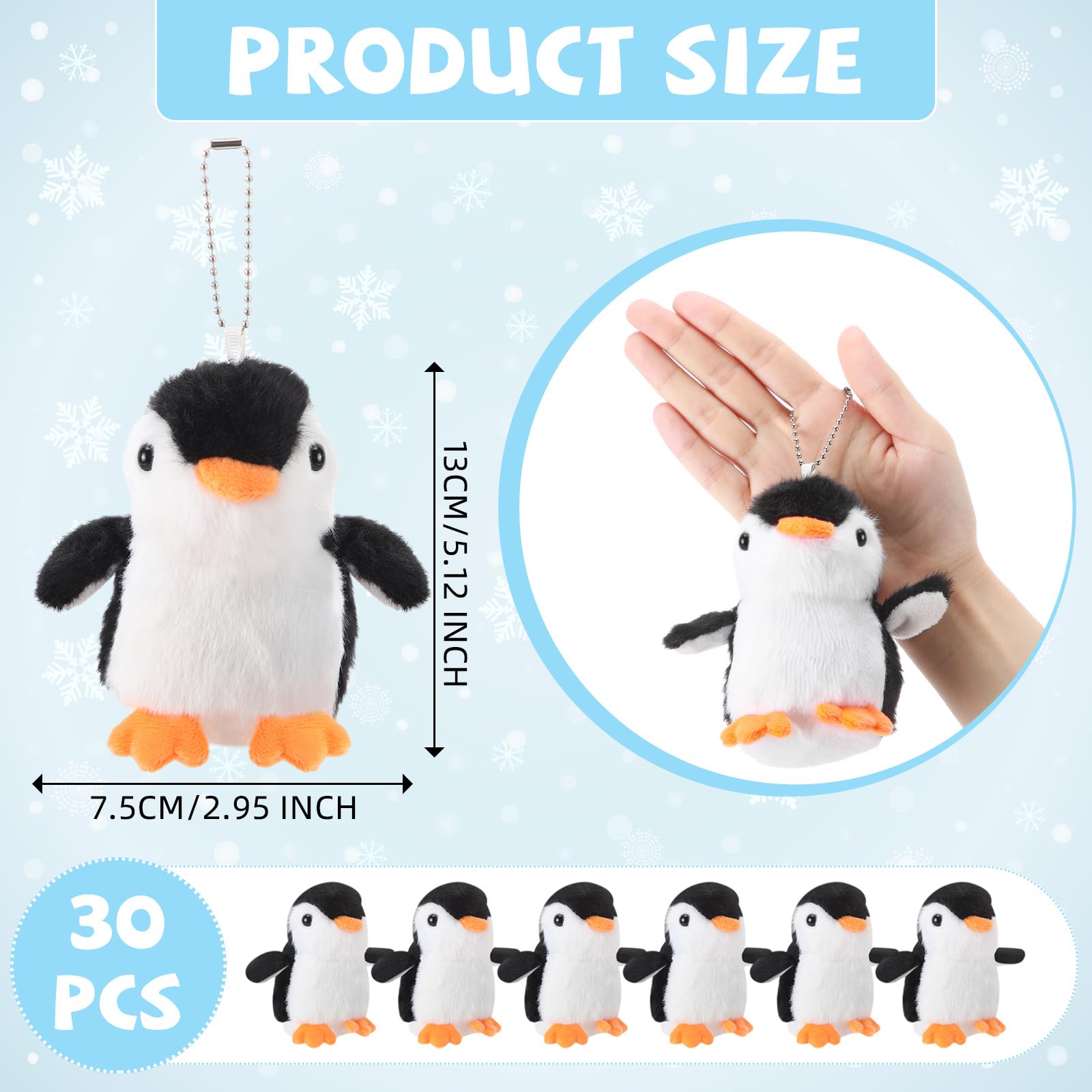 Motionchic mini penguin keychain set adds charm to bags and backpacks.