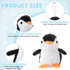 Motionchic soft PP penguin plush, 5.12 inch, ideal for portable play.