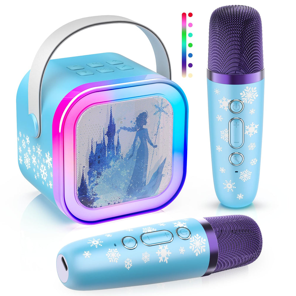 Motivekit mini karaoke with dynamic theme lights for kids' parties