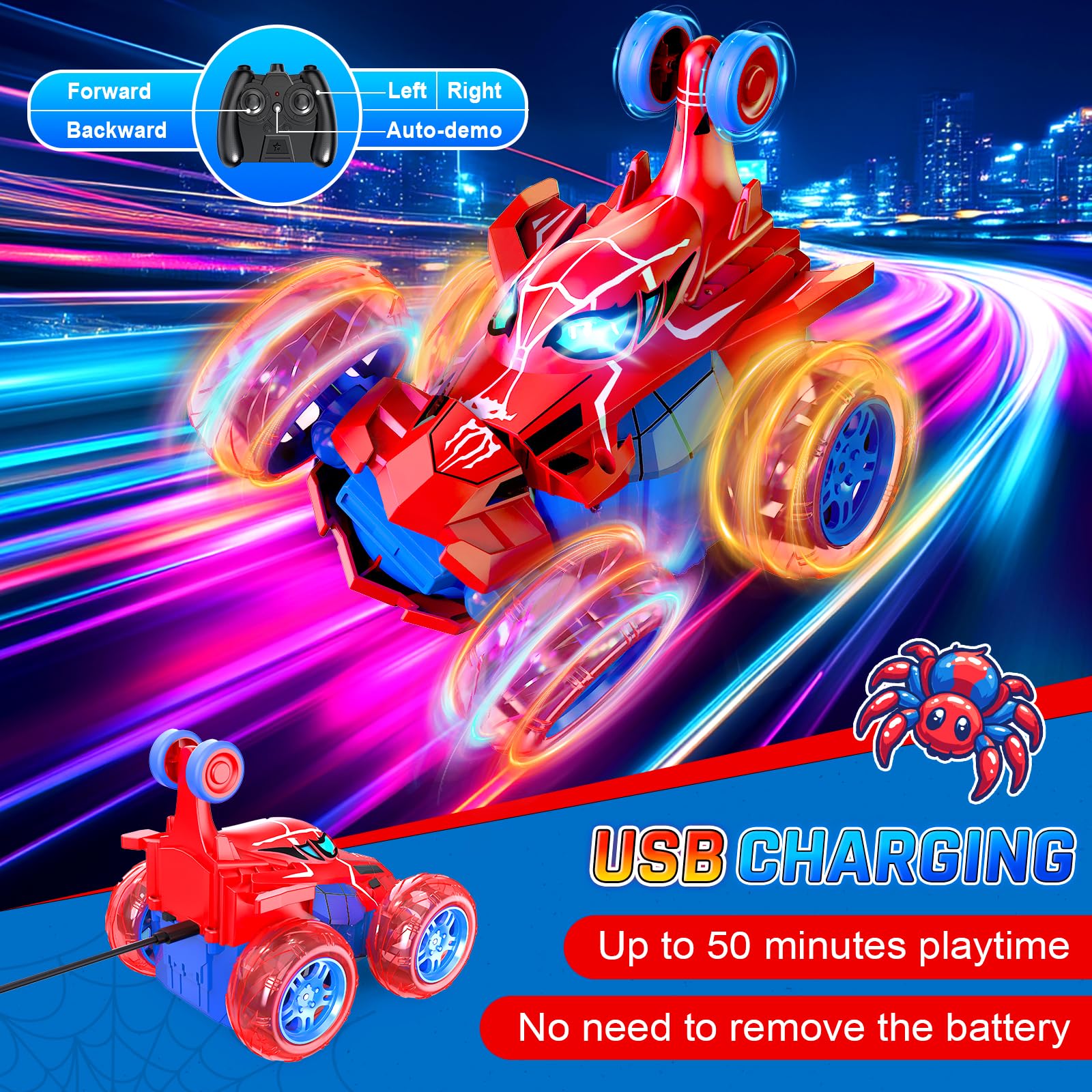 Motivekit Spider RC car screwdriver included for easy setup and maintenance.