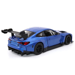 Motor City Classics BMW M4 GT3 blue side profile highlighting aerodynamics