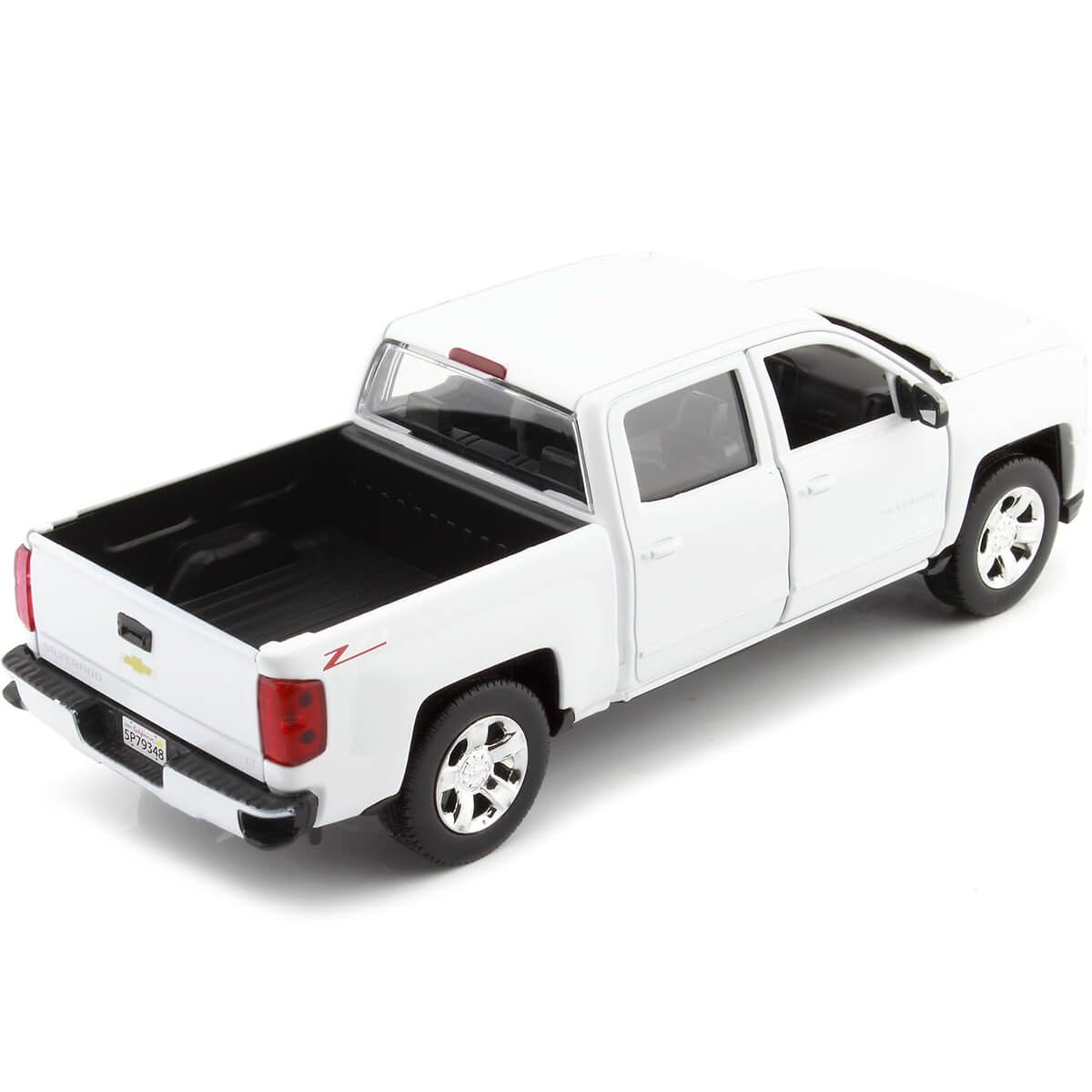 Motormax Silverado 1500 LT Z71 Crew Cab model side view ideal for shelf display