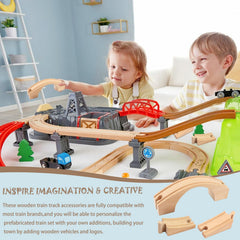 Mototo gift-ready wooden train track accessory for celebrations.