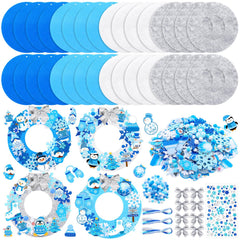 Moucuny winter wreath kit contents laid out for creative holiday decorating ideas
