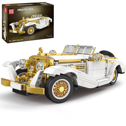 Mould King 10003 classic car chassis shown for display and collection