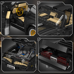 Mould King 10029 car model interior details, engineering-inspired craftsmanship for display.