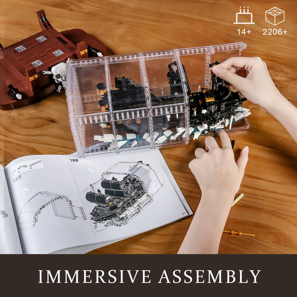 Assembled model dimensions 54.4 cm long, 18.8 cm wide, 19.5 cm high