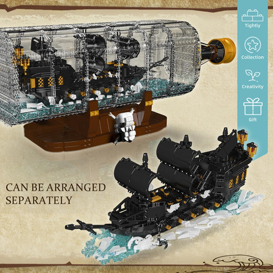 Close-up of the Black Pearl Ship detailing and sails
