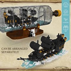 Close-up of the Black Pearl Ship detailing and sails