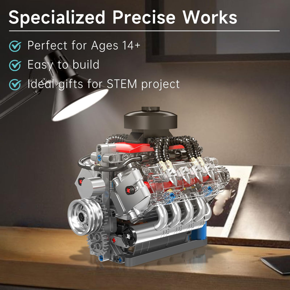 Mould King 10171 electric motor version powers the model after assembly