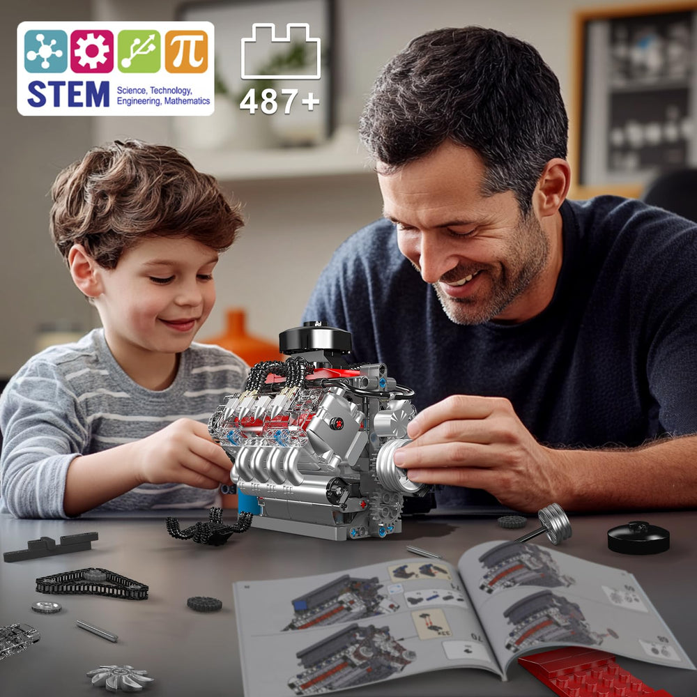 Mould King 10171 turbochargers and exhaust system detail for realism